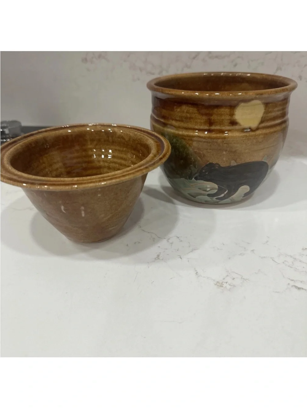 Black Bear Pottery Dip Chiller Jones Pottery Gatlinburg, TN Smoky Mountains